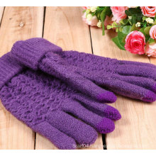 Wholesale Knitted Acrylic Warm Jacquard Gloves/Mittens